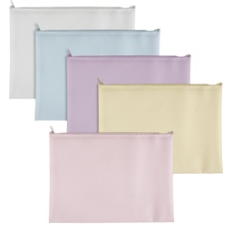 [100505] Busta c/zip Bubble dim. 17x12cm colori pastello assortiti SEI ROTA
