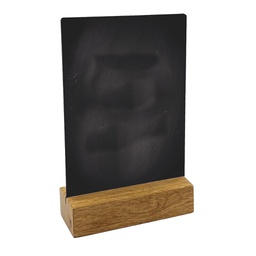 [100508] Supporto scrivibile con base in legno massello A6 -10,5x15cm Lebez