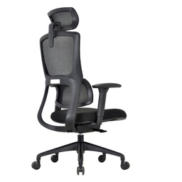 [100551] Poltrona semidirezionale Balance CH3255 nero in rete c/braccioli