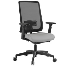 [100553] Poltrona semidirezionale X-Pro Grigio c/ braccioli regolabili