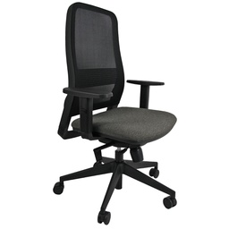[100555] Poltrona semidirezionale Titan Nero c/ braccioli regolabili