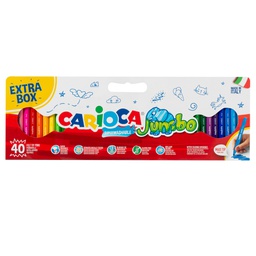 [100571] Valigetta 40 pennarelli Jumbo lavabili colori assortiti CARIOCA