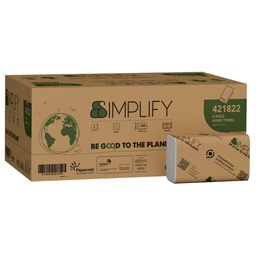 [100619] Pacco 206 asciugamani piegati a V H21 x 20,3cm SIMPLIFY Papernet