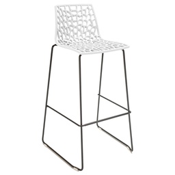 [100647] Sgabello Spider Fix base nero opaco / bianco Grandsoleil