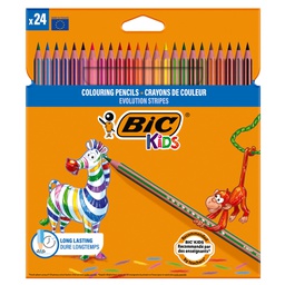 [100742] Astuccio 24 matite Evolution Stripes colori assortite BIC