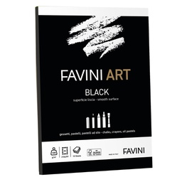 [100784] Blocco collato Black Favini Art 10fg 320gr A4