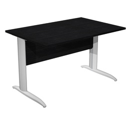 [100813] SCRIVANIA LINEARE 120X80cm NERO VENATO - fianchi grigio alluminio EASY