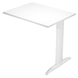 [100824] ALLUNGO REVERSIBILE DX/SX 80x60cm BIANCO gamba metal cromato EASY