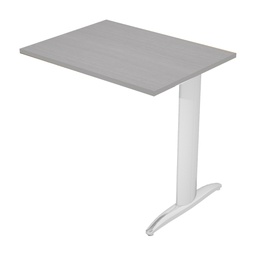 [100828] ALLUNGO REVERSIBILE DX/SX 80x60cm GRIGIO gamba metal cromato EASY