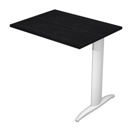 [100834] ALLUNGO REVERSIBILE DX/SX 80x60cm NERO VENATO gamba GRIGIO ALLUMINIO EASY