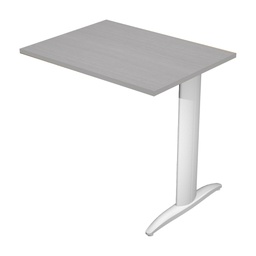 [100835] ALLUNGO REVERSIBILE DX/SX 80x60cm GRIGIO gamba GRIGIO ALLUMINIO EASY