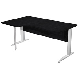 [100850] Scrivania Compact Sinistro 160x60/80/100cm NERO VENATO fianchi GRIGIO ALL. Easy