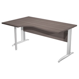 [100853] Scrivania Compact Sinistro 160x60/80/100cm FRASS. TOSC.fianchi GRIGIO ALL. Easy