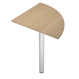 [100859] ANGOLARE 90  ROVERE + GAMBA SUPPORTO GRIGIO ALL. x SCRIVANIE EASY