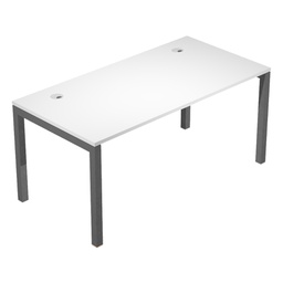 [100863] SCRIVANIA SINGOLA 120X80cm BIANCO - gamba antracite - AGORA'