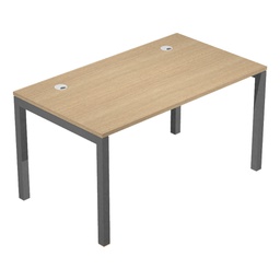 [100866] SCRIVANIA SINGOLA 140X80cm ROVERE - gamba antracite - AGORA'