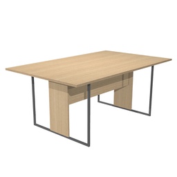 [100895] SCRIVANIA SINGOLA 180X80cm ROVERE - gamba ANTRACITE - ESSENCE