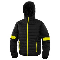 [100912] Piumino imbottito Bloom Tg. XL nero/giallo Deltaplus
