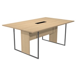 [100915] Tavolo riunione 120x110cm Rovere / gamba antracite opaco ESSENCE