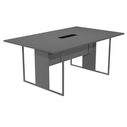 [100916] Tavolo riunione 120x110cm antracite / gamba antracite opaco ESSENCE