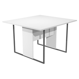 [100917] Tavolo riunione 120x110cm bianco / gamba bianca ESSENCE