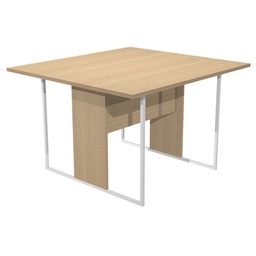 [100918] Tavolo riunione 120x110cm rovere / gamba bianca ESSENCE