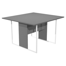 [100919] Tavolo riunione 120x110cm antracite / gamba bianca ESSENCE