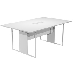 [100923] Tavolo riunione 180x110cm bianco / gamba bianca / top bianco ESSENCE