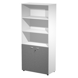 [101016] Armadio alto + ante inferiori struttura bianco / ante antracite ESSENCE