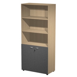 [101017] Armadio alto + ante inferiori struttura rovere / ante antracite ESSENCE