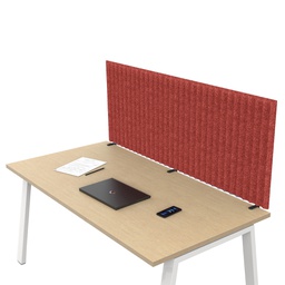 [101025] Pannello acustico da scrivania L75xH40cm c/morsetti neri ROSSO Stripes