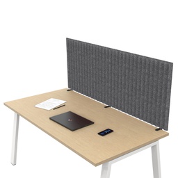 [101027] Pannello acustico da scrivania L115xH40cm c/morsetti neri GRIGIO MEDIO Stripes