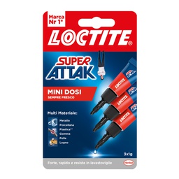 [101084] Colla Loctite Super Attak Mini dosi liquido 3x1g