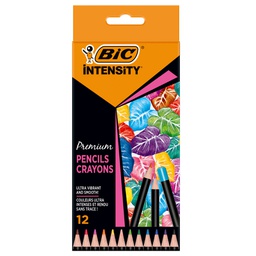 [101398] Astuccio 12 matite Intensity Wood Premium colori assortiti BIC® (Delist