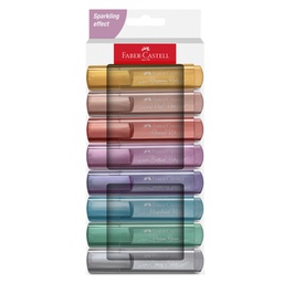 [101477] Astuccio 8 evidenziatori Textliner 46 colori assortiti metallic Faber Castell