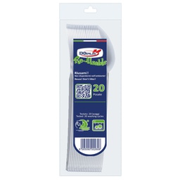 [101496] 20 Cucchiai Compact in PS Reuse 18cm trasparente Dopla