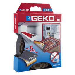[101809] Nastro adesivo antiscivolo HOLD per tappeti e moquette 25mm x 5mt Geko