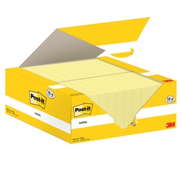 [101855] Cf. 18+6pz blocco 100fg.Post-it® Notes 38x51mm 653-CY-VP24 giallo Canary