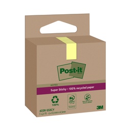 [101863] Cf. 3pz blocco 70fg Post-it®SuperSticky Green 47,6x47x6mm 622R-SS3CY giallo