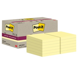 [101865] Cf. 12pz blocco 70fg Post-it®SuperSticky Green 47,6x47x6mm 622R-SSCY giallo