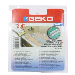 [101952] Sigillante adesivo per doccia e lavabi SANY 40mm x 2,4mt bianco Geko