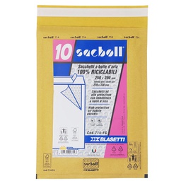 [101986] 10 Buste imbottite Sacboll in carta avana FG 25X39cm BLASETTI