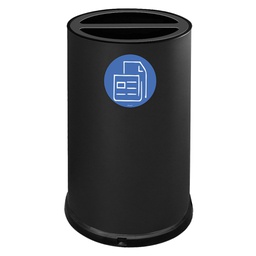 [102091] Contenitore tondo 2 scomparti 100L in acciaio nero Stilcasa
