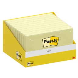 [102225] Cf.10 blocchetti c/film 100fg Post-it® Notes 6830-CY-W10 76x127mm giallo canary