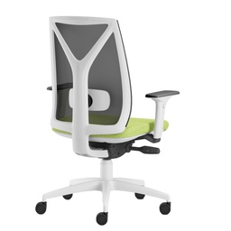 [96134] Poltrona semidirezionale Velia VEAB verde mela/bianco c/ braccioli regolabili