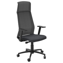 [96159] Poltrona semidirezionale Light pro LLNPRO nero con braccioli regolabili