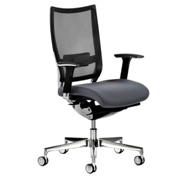 [96162] Poltrona semidirezionale Elite concept COT nero con braccioli regolabili