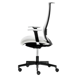 [96170] Poltrona semidirezionale Elite wing WITB bianco/bianco con braccioli regolabili