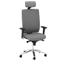 [96225] Poltrona semidirezionale Kind KIPGT grigio chiaro c/ bracc. regolabili+poggiate