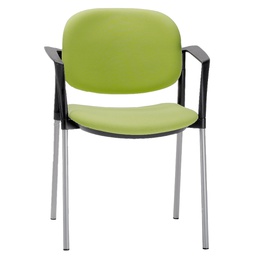 [96489] Poltroncina visitatore Step SPGSBR verde con braccioli inclusi